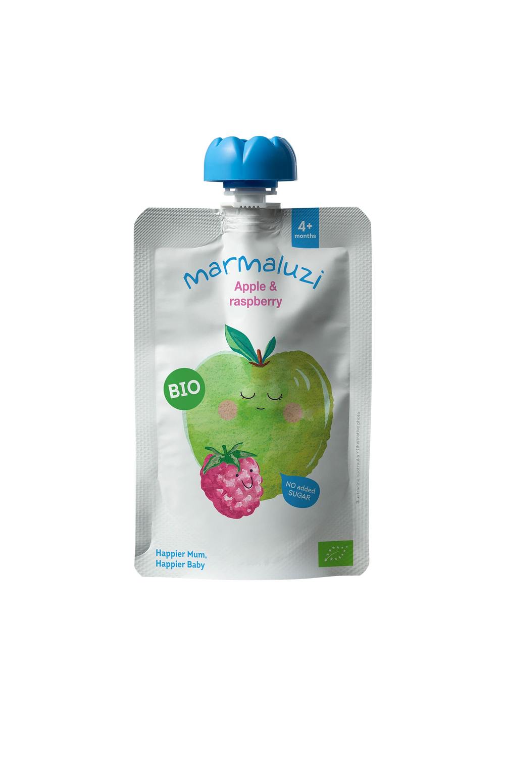 Ekologiška obuolių - aviečių tyrelė, 90g