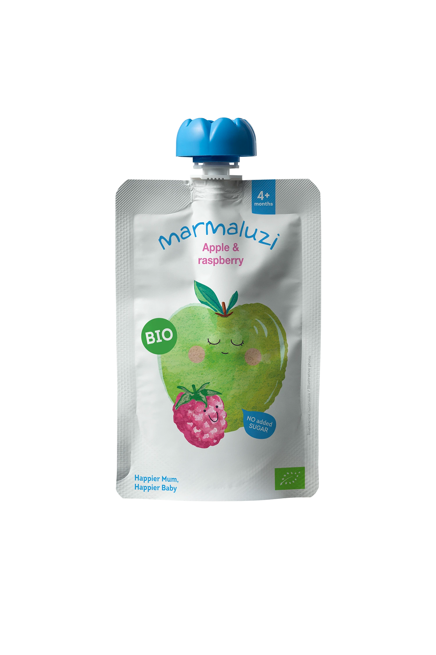 Ekologiška obuolių - aviečių tyrelė, 90g